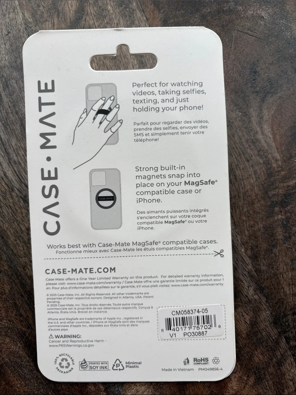 Case Mate Magnetic Loop Grip works with MagSafe - Black silicone new